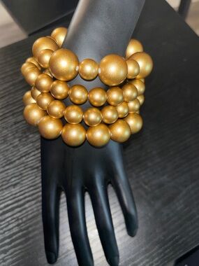 💜 Selling for WOMEN OF VIRTUE - Golden Brown Tone Pearl Bead Bracelet: Choose 1